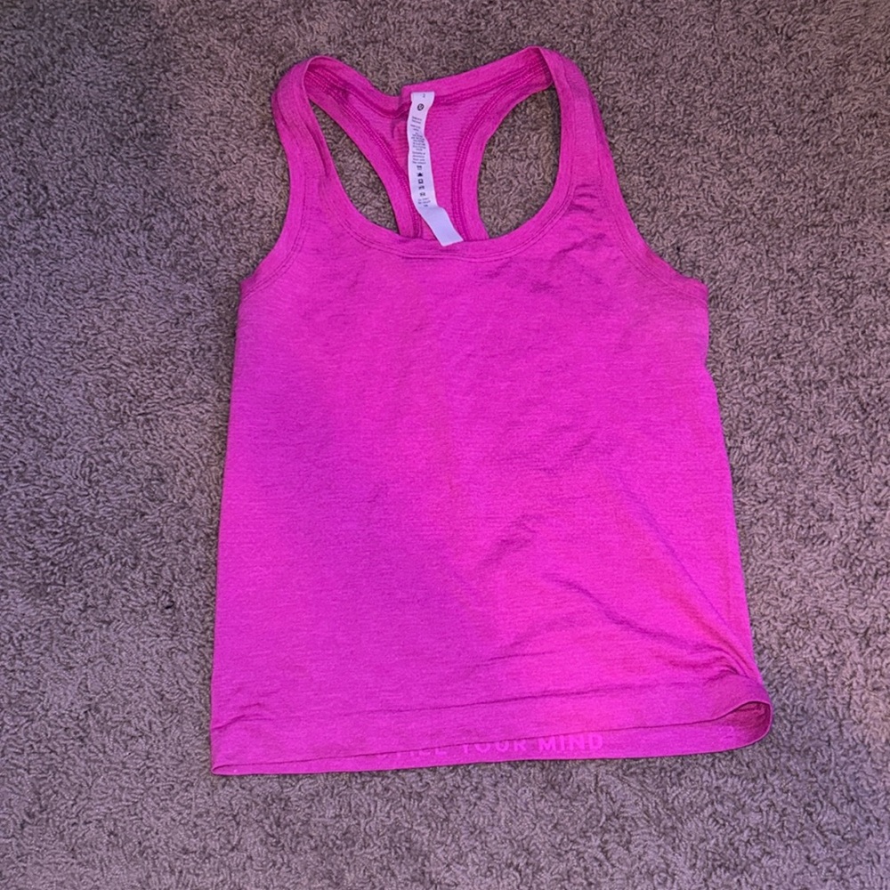 lululemon swiftly tech tank top size 2 pink 2.0